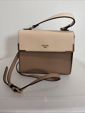 Dune London Two-Tone Beige Crossbody Bag